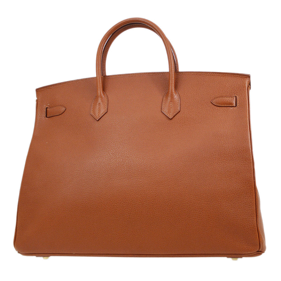 Hermes 2006 BIRKIN 40 Hand Bag Brown Ardennes