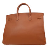Hermes 2006 BIRKIN 40 Hand Bag Brown Ardennes