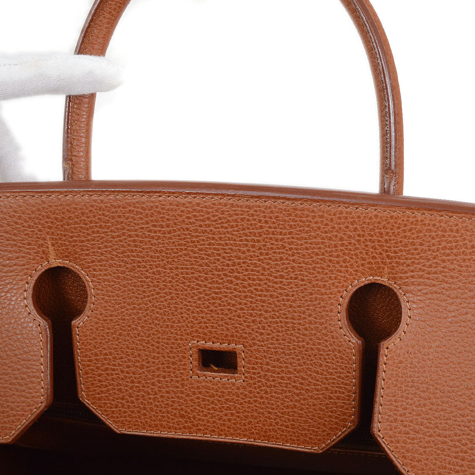 Hermes 2006 BIRKIN 40 Hand Bag Brown Ardennes