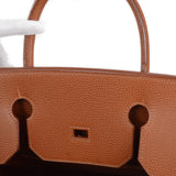 Hermes 2006 BIRKIN 40 Hand Bag Brown Ardennes