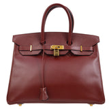 Hermes 2002 BIRKIN 35 Rouge H Courchevel
