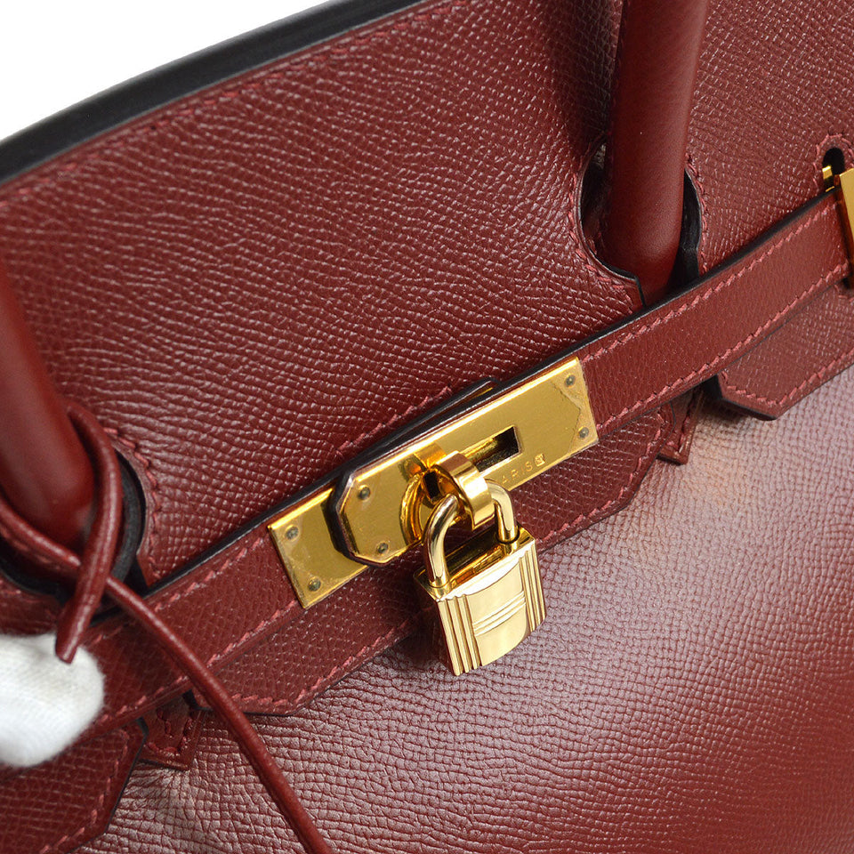 Hermes 2002 BIRKIN 35 Rouge H Courchevel