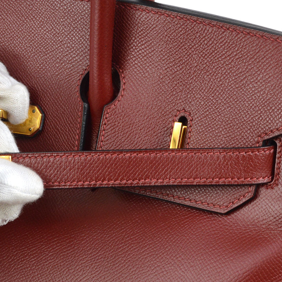 Hermes 2002 BIRKIN 35 Rouge H Courchevel