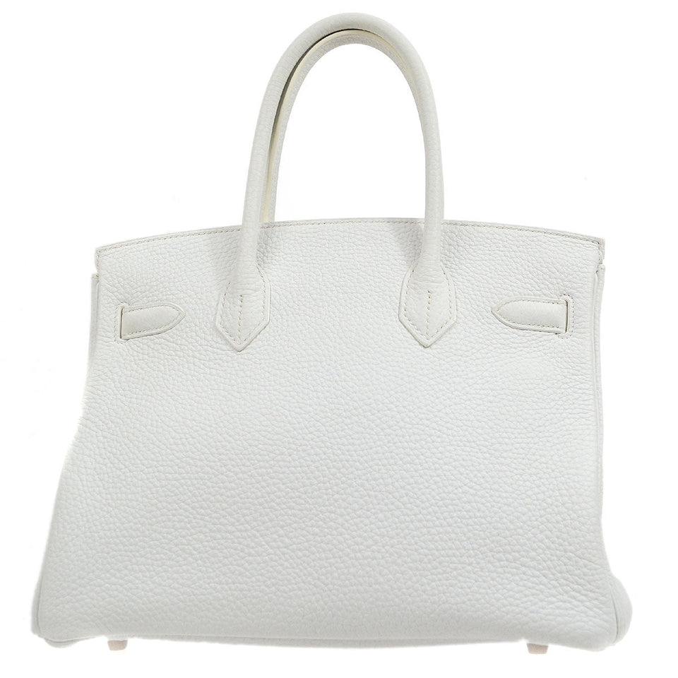 Hermes * BIRKIN 30 White Taurillon Clemence