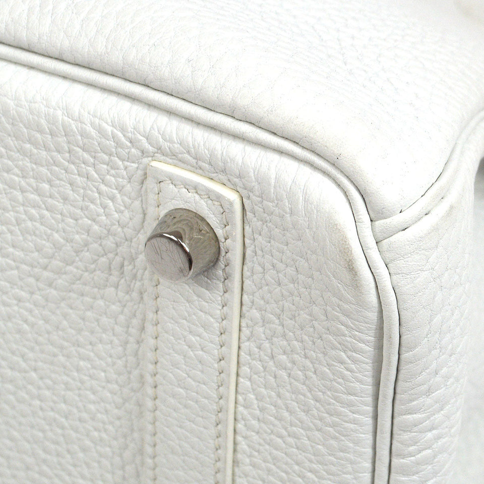 Hermes * BIRKIN 30 White Taurillon Clemence