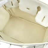 Hermes * BIRKIN 30 White Taurillon Clemence
