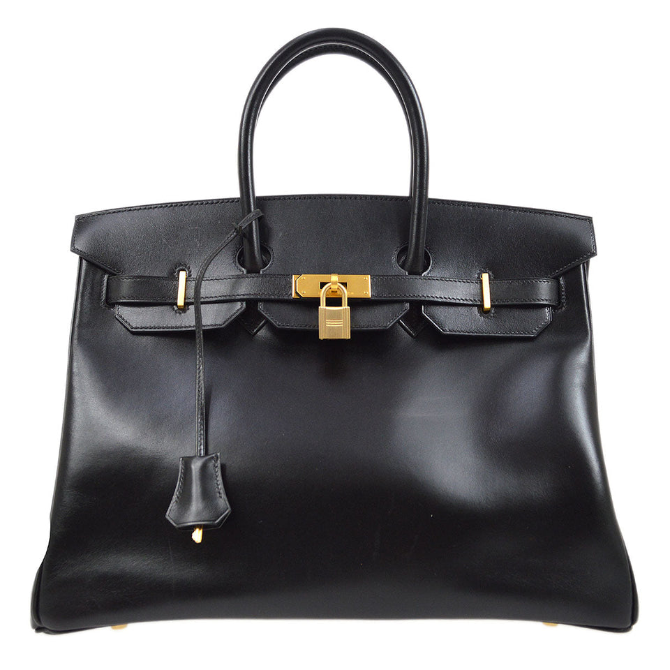 Hermes 2003 BIRKIN 35 Black Box calf