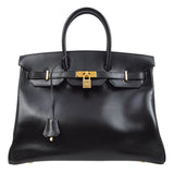 Hermes 2003 BIRKIN 35 Black Box calf