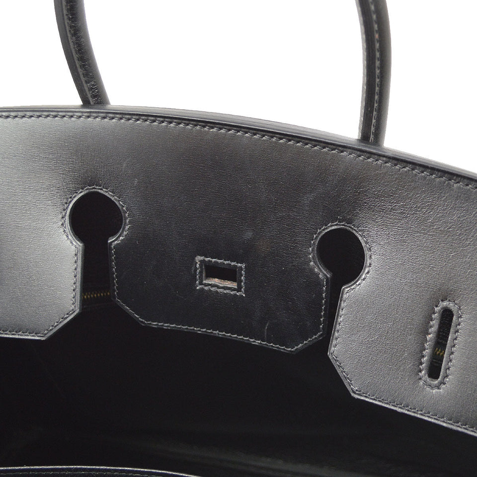Hermes 2003 BIRKIN 35 Black Box calf