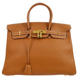 Hermes 2002 Birkin 35 Gold Togo