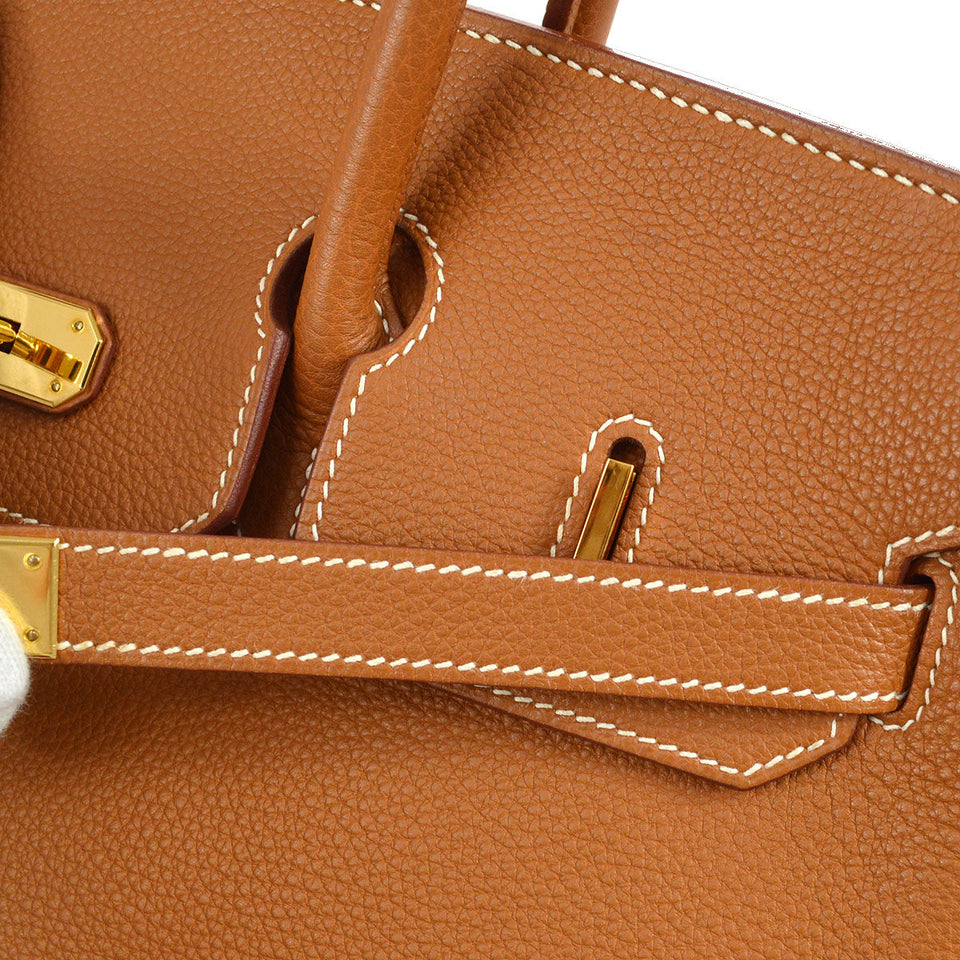 Hermes 2002 Birkin 35 Gold Togo
