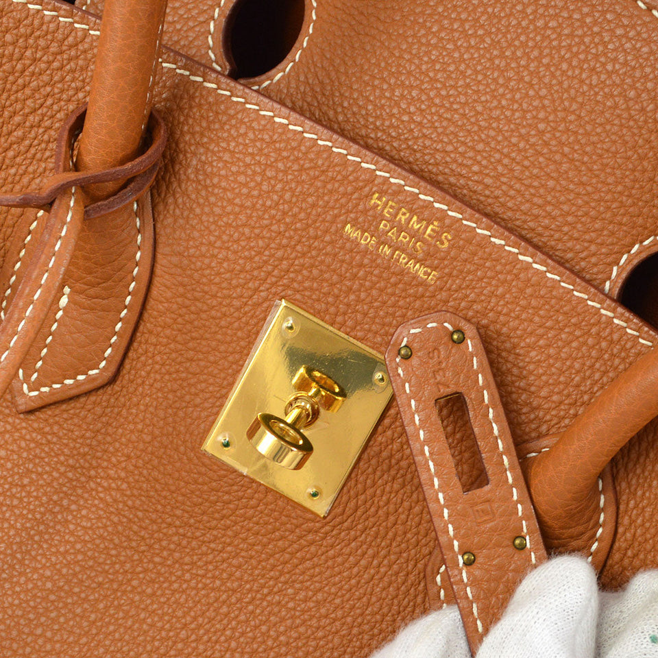 Hermes 2002 Birkin 35 Gold Togo