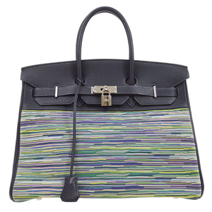 Hermes 2003 BIRKIN 35 Blue Indigo Vibrato Togo