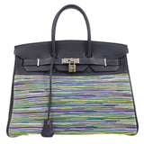 Hermes 2003 BIRKIN 35 Blue Indigo Vibrato Togo