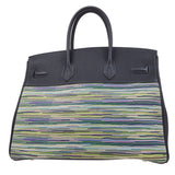 Hermes 2003 BIRKIN 35 Blue Indigo Vibrato Togo