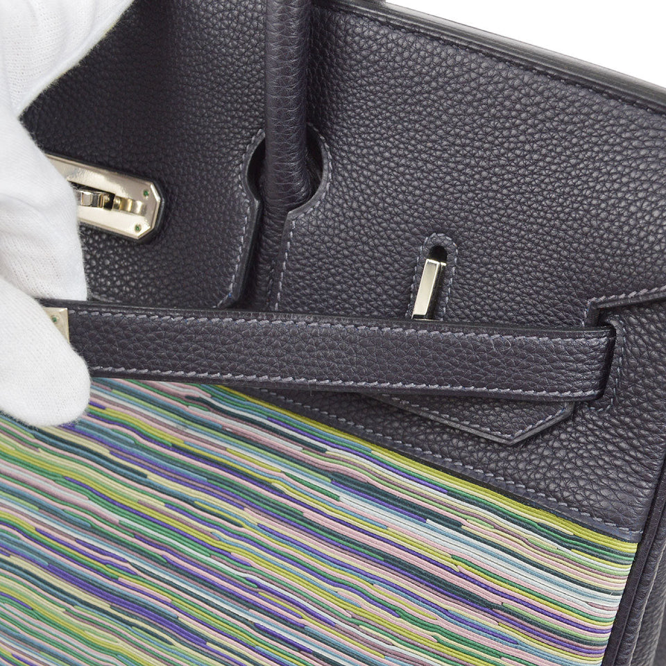 Hermes 2003 BIRKIN 35 Blue Indigo Vibrato Togo