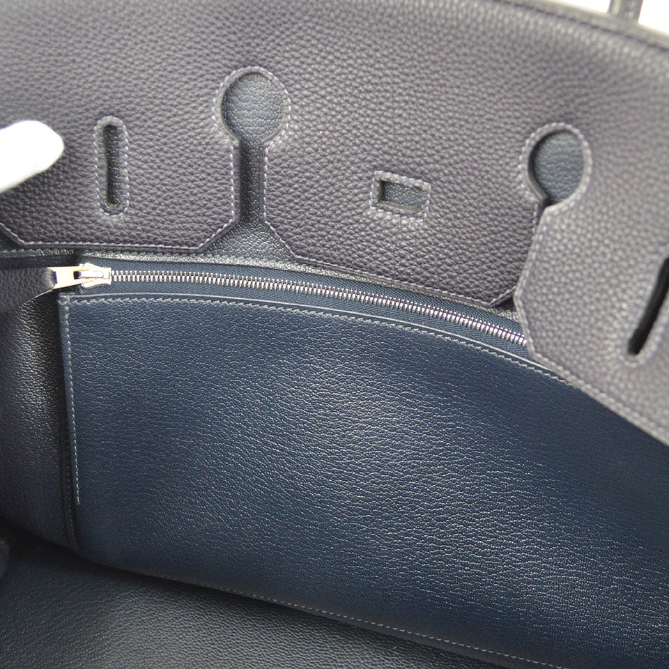 Hermes 2003 BIRKIN 35 Blue Indigo Vibrato Togo