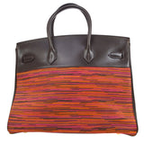 Hermes 2003 BIRKIN 35 Vibrato Calf Purple Orange Ebene