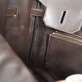 Hermes 2003 BIRKIN 35 Vibrato Calf Purple Orange Ebene