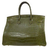 Hermes * 2008 BIRKIN 35 Porosus Crocodile Canopee