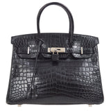 Hermes * 2009 BIRKIN 30 Black Matt Niloticus