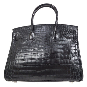Hermes * 2009 BIRKIN 30 Black Matt Niloticus