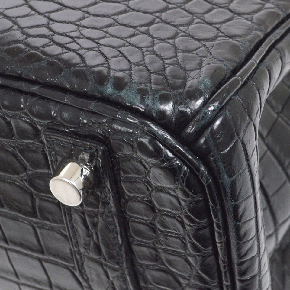 Hermes * 2009 BIRKIN 30 Black Matt Niloticus