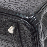 Hermes * 2009 BIRKIN 30 Black Matt Niloticus