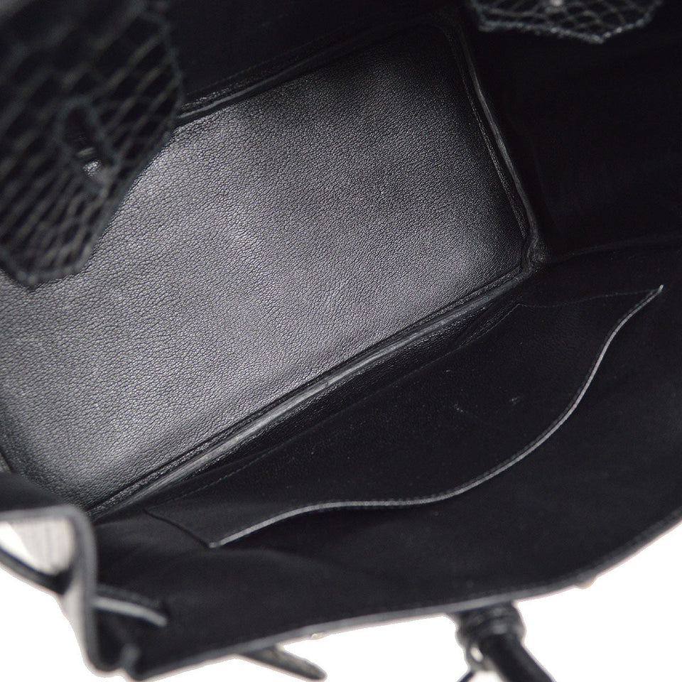 Hermes * 2009 BIRKIN 30 Black Matt Niloticus