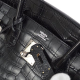 Hermes * 2009 BIRKIN 30 Black Matt Niloticus