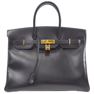 Hermes 2002 BIRKIN 35 Black Box Calf
