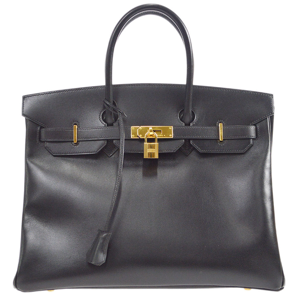 Hermes 2002 BIRKIN 35 Black Box Calf