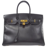 Hermes 2002 BIRKIN 35 Black Box Calf