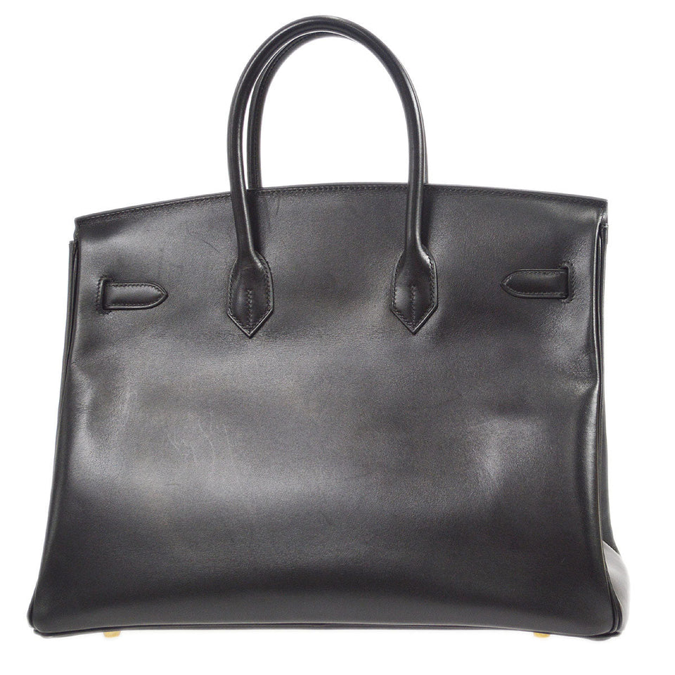 Hermes 2002 BIRKIN 35 Black Box Calf