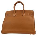 Hermes 2008 Birkin 35 Gold Clemence