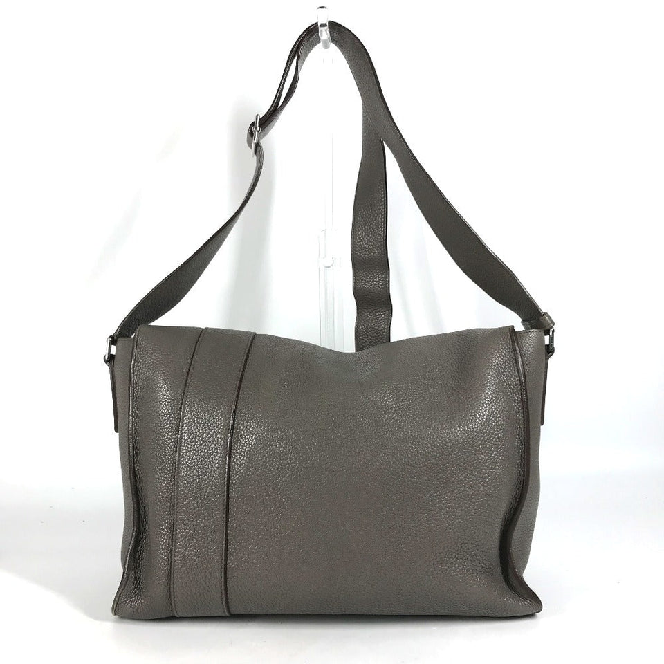 Hermes Shoulder Bag Taurillon Clemence gray Crossbody bag Sac Alfred 35