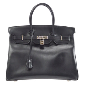 Hermes 1998 BIRKIN 35 Black Box Calf