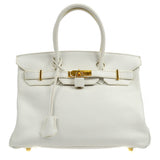 Hermes 2007 BIRKIN 30 White Clemence