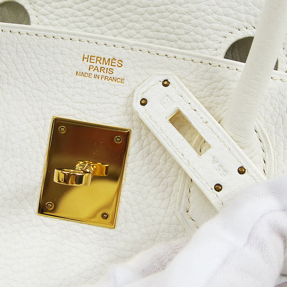 Hermes 2007 BIRKIN 30 White Clemence