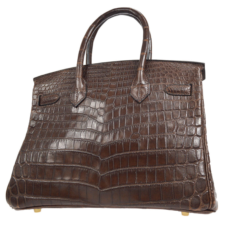 Hermes * 2002 BIRKIN 30 Havane Matt Niloticus