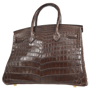 Hermes * 2002 BIRKIN 30 Havane Matt Niloticus