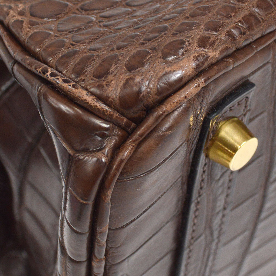 Hermes * 2002 BIRKIN 30 Havane Matt Niloticus