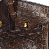 Hermes * 2002 BIRKIN 30 Havane Matt Niloticus