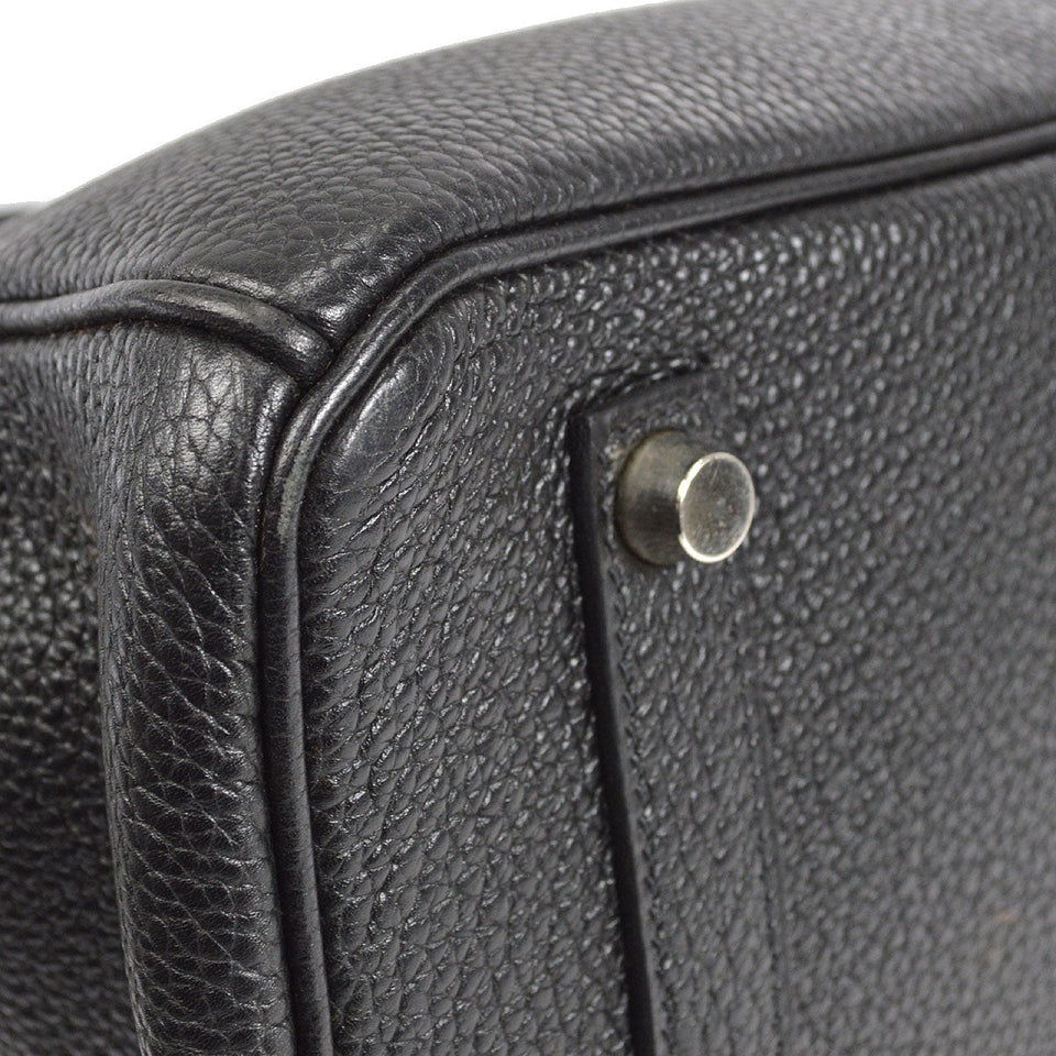 Hermes BIRKIN 35 Handbag Black Veau Crispe Togo