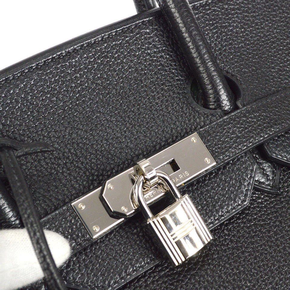 Hermes BIRKIN 35 Handbag Black Veau Crispe Togo
