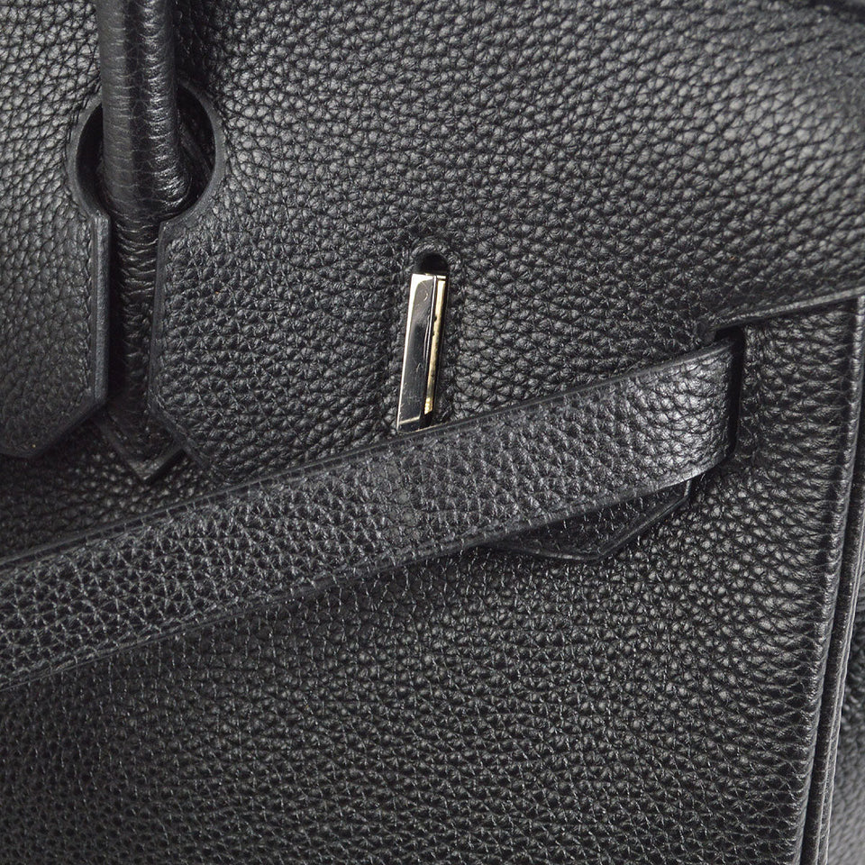 Hermes BIRKIN 35 Handbag Black Veau Crispe Togo