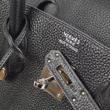 Hermes BIRKIN 35 Handbag Black Veau Crispe Togo