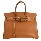 Hermes 1998 BIRKIN 35 Gold Courchevel