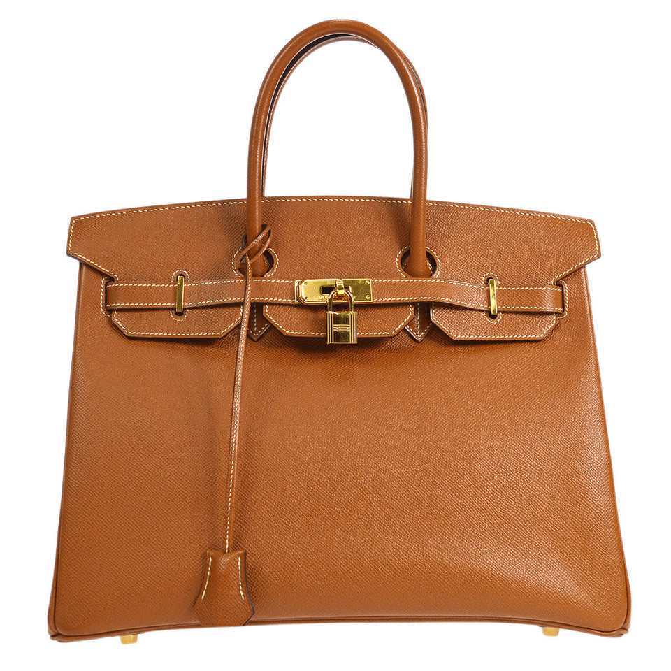 Hermes 1998 BIRKIN 35 Gold Courchevel