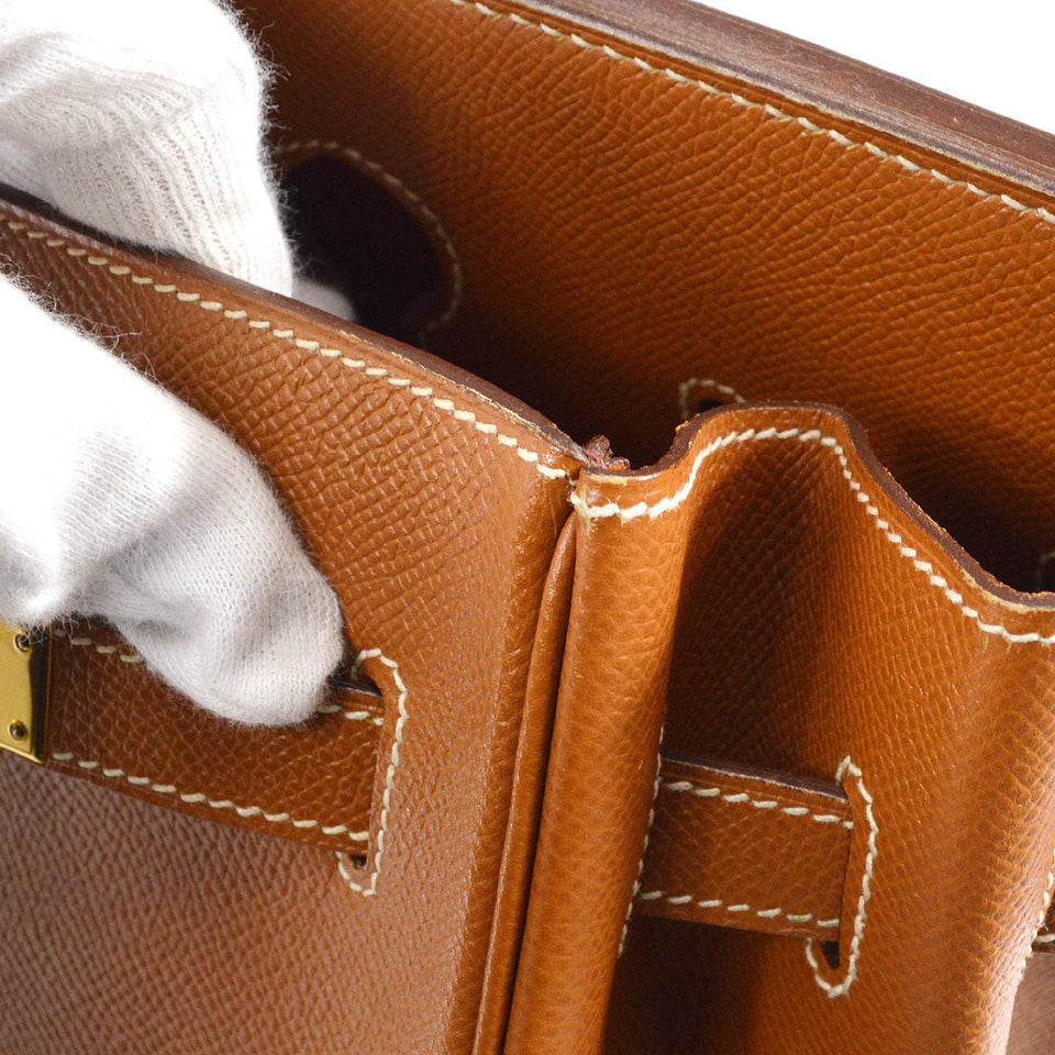 Hermes 1998 BIRKIN 35 Gold Courchevel